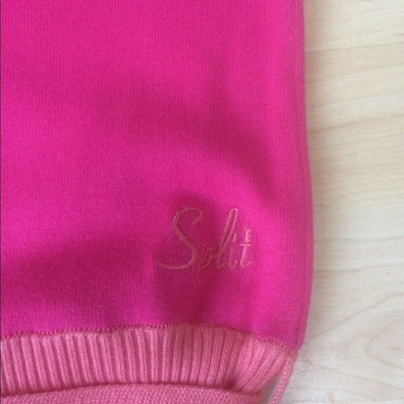 Split Pink Strapless Midi Length Dress - Picture 4 of 5